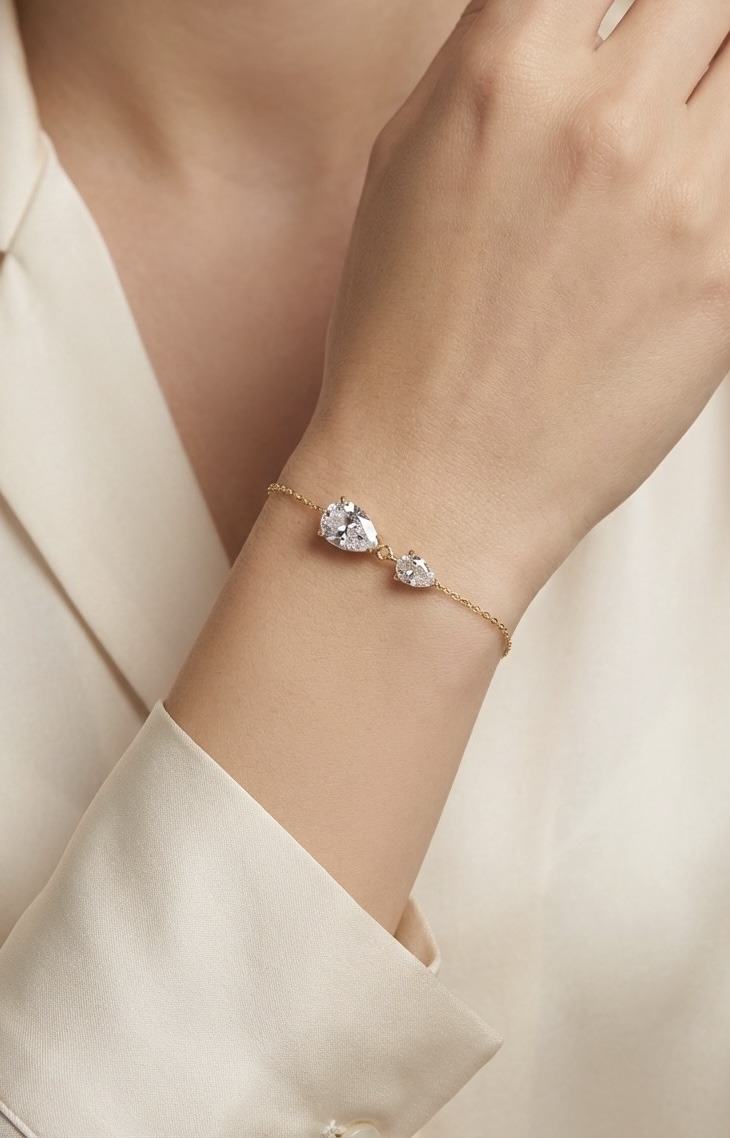 Grossista Rouge Bonbons - Bracciale in acciaio inossidabile con strass