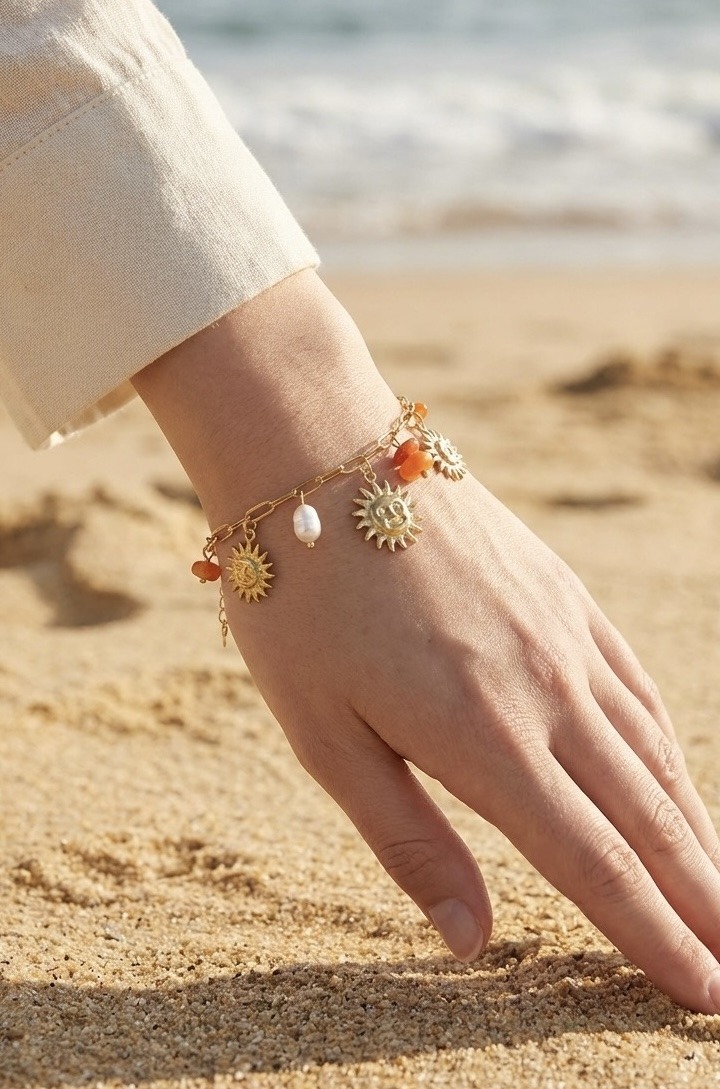 Grossista Rouge Bonbons - BRACCIALE CON CIONDOLO IN ACCIAIO INOSSIDABILE