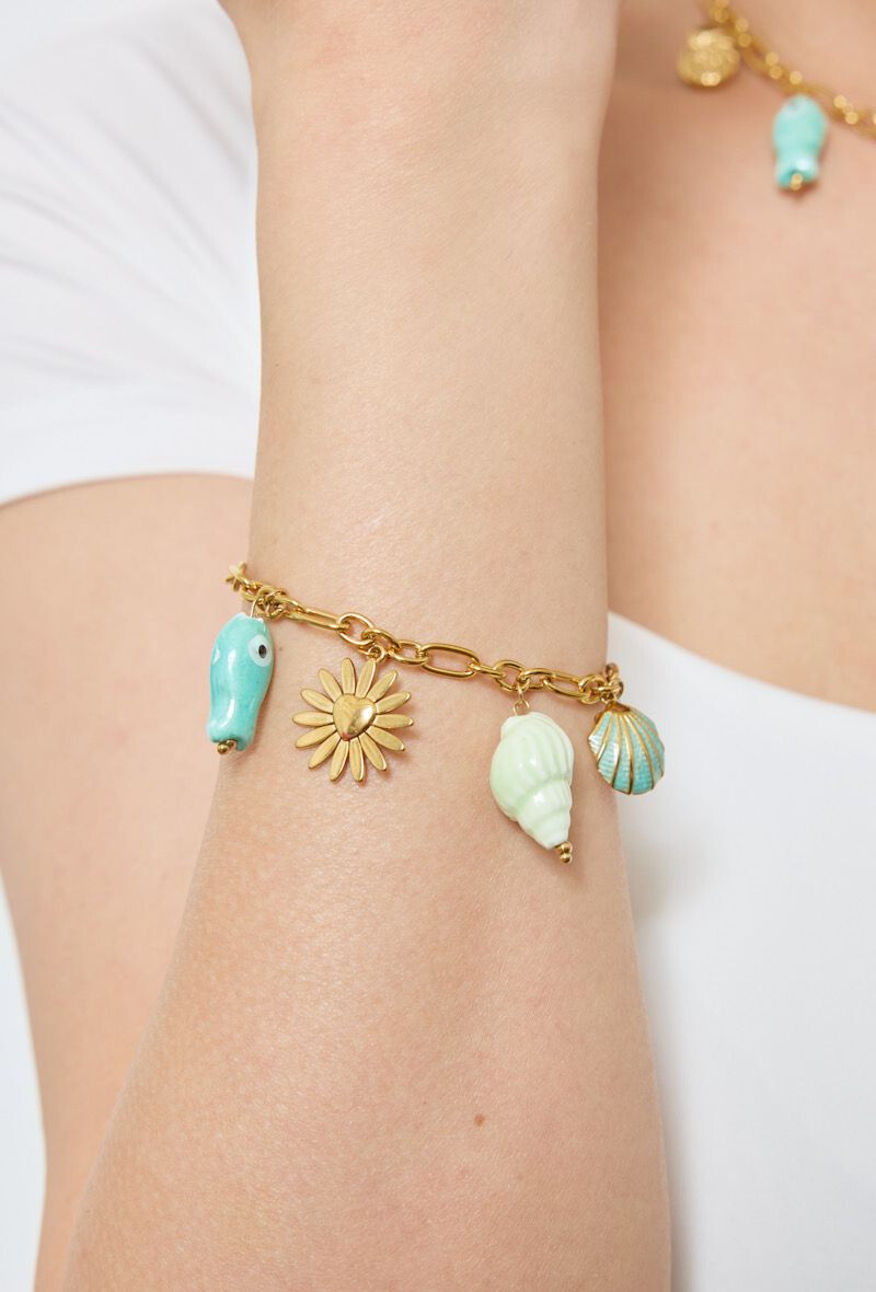 Großhändler Rouge Bonbons - Edelstahl -Meeresfruchtbranband Armband