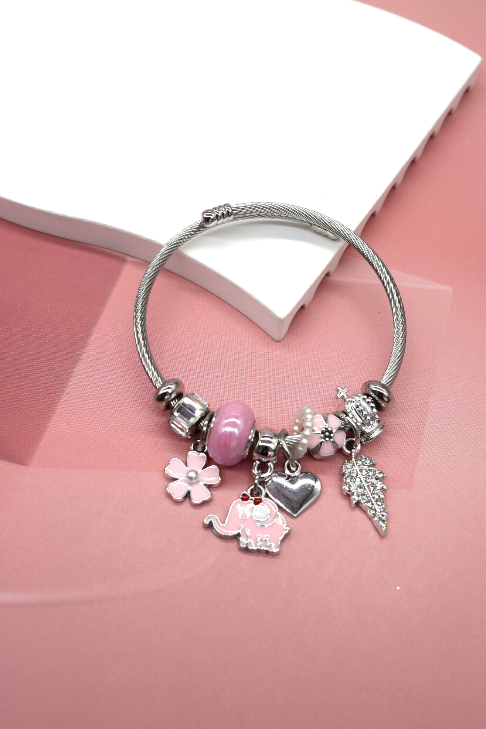 Grossiste Rouge Bonbons - Bracelet jonc ajustable