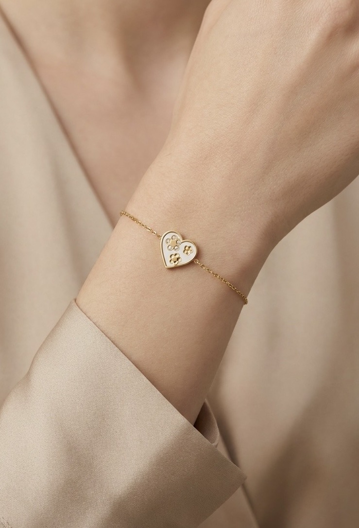 Grossista Rouge Bonbons - BRACCIALE CUORE IN ACCIAIO INOSSIDABILE