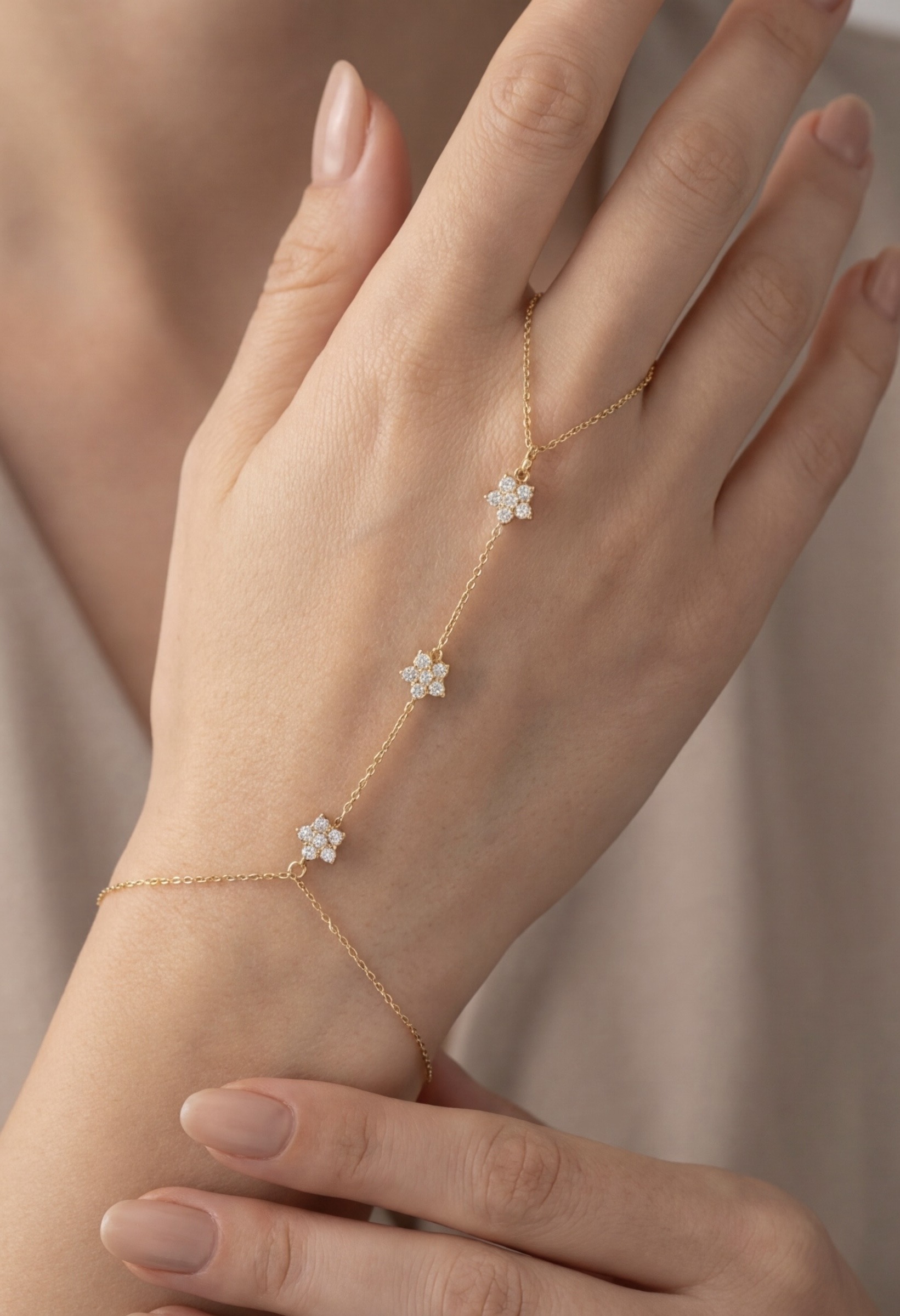 Mayorista Rouge Bonbons - Cadena de mano con strass de acero inoxidable