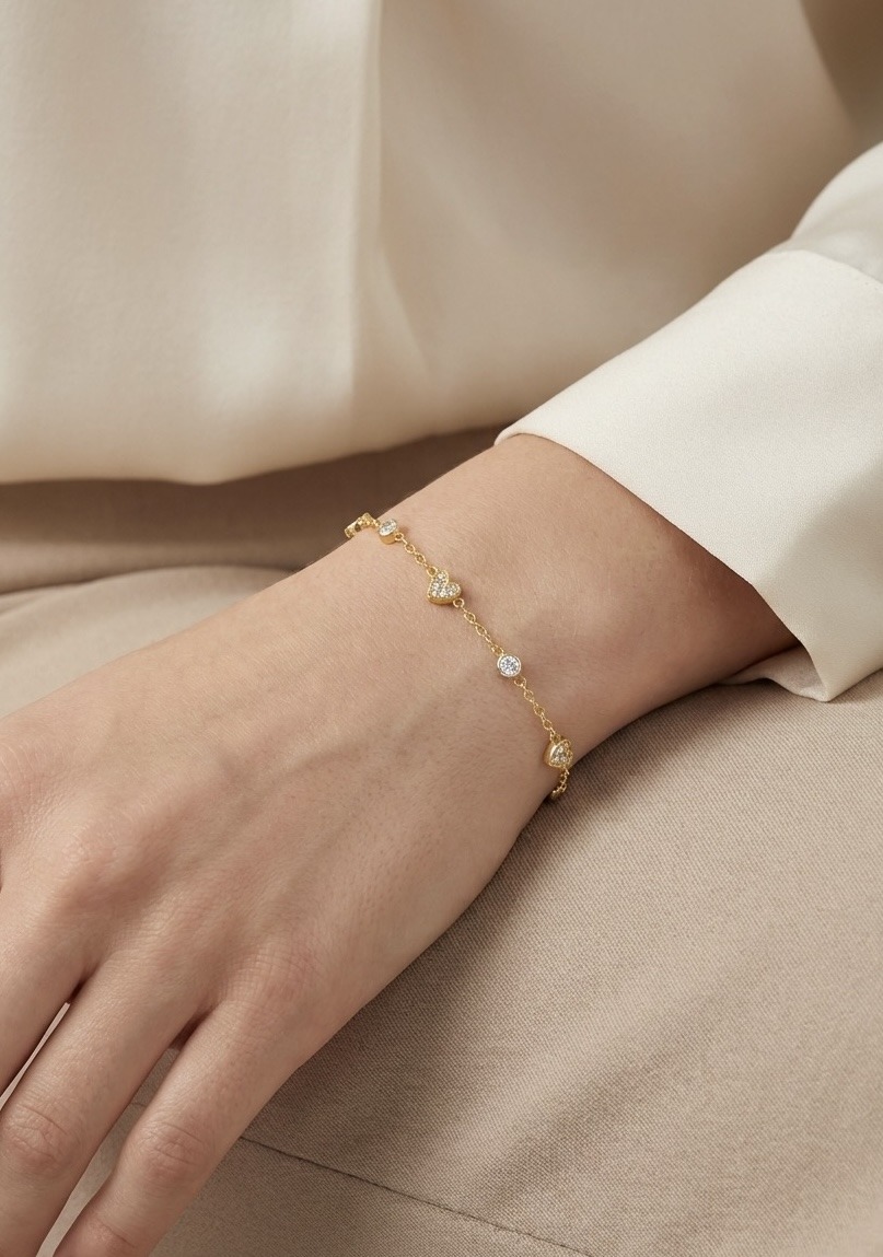 Grossista Rouge Bonbons - BRACCIALE CUORE IN ACCIAIO INOSSIDABILE