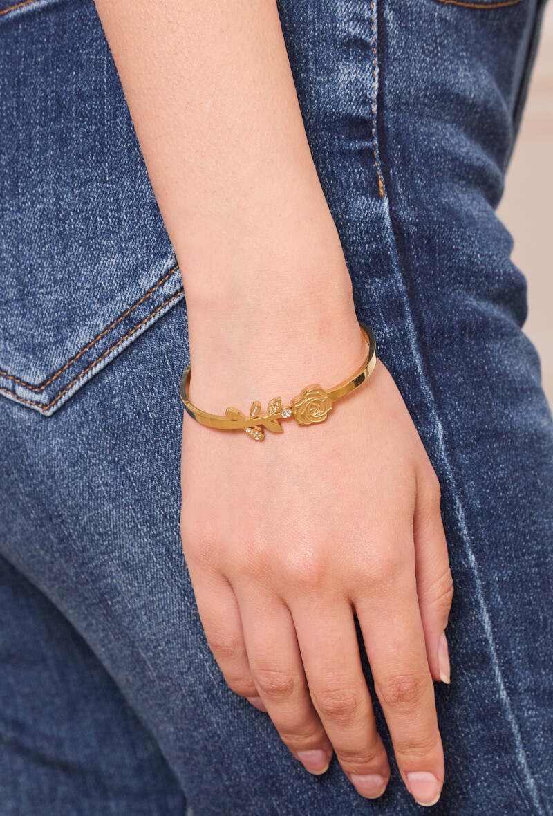 Grossiste Rouge Bonbons - Bracelet jonc en acier inoxydable