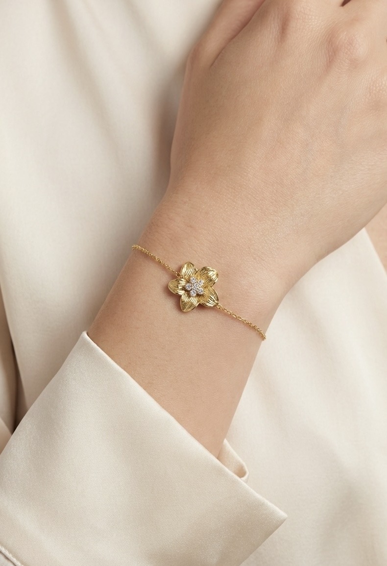 Mayorista Rouge Bonbons - PULSERA DE FLOR DE ACERO INOXIDABLE