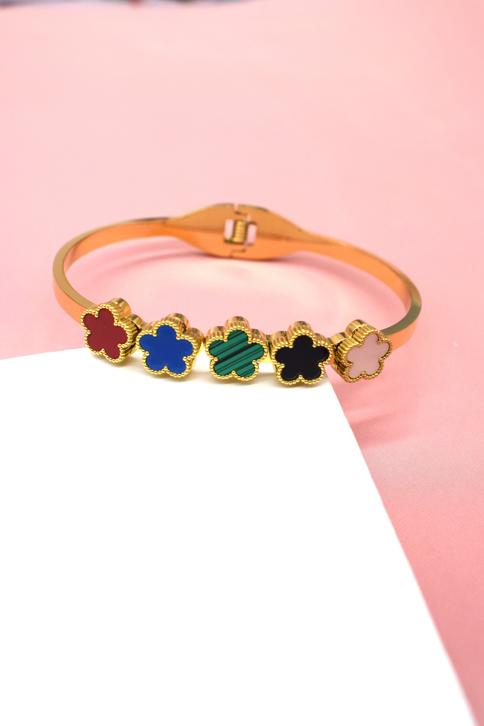 Grossiste Rouge Bonbons - Bracelet jonc en acier inoxydable