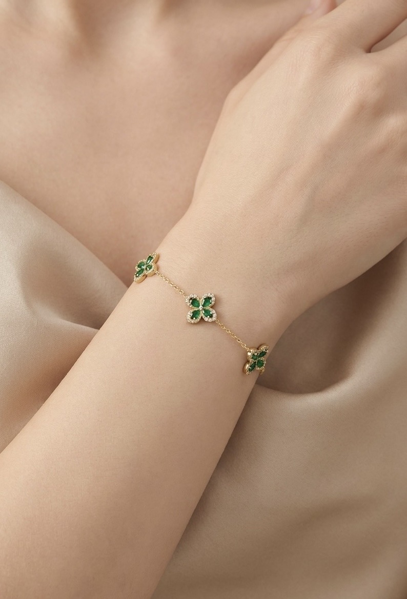 Mayorista Rouge Bonbons - PULSERA DE FLOR DE ACERO INOXIDABLE