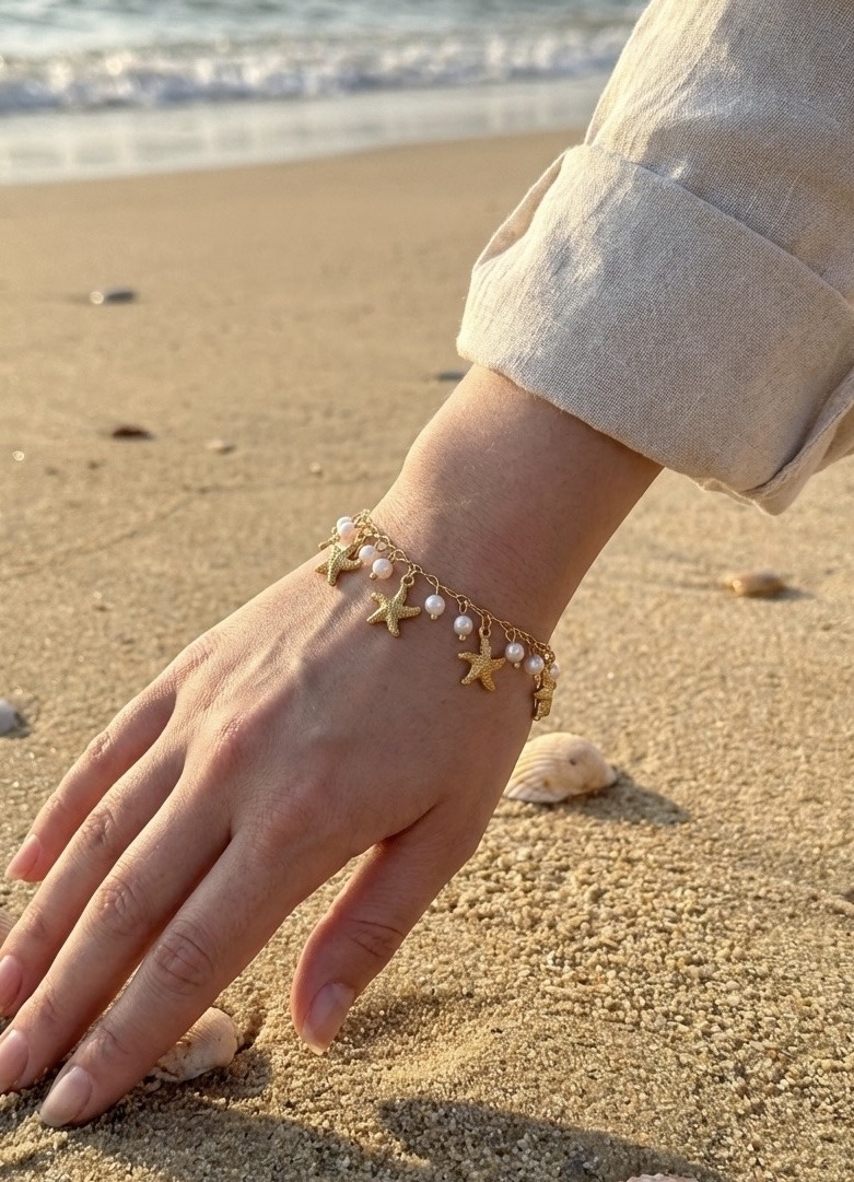 Grossista Rouge Bonbons - BRACCIALE CON CIONDOLI IN ACCIAIO INOX