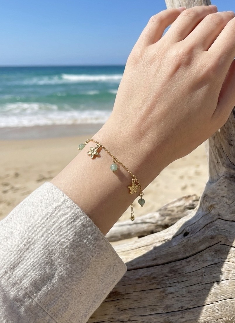 Grossista Rouge Bonbons - Bracciale con ciondolo a forma di fiore in acciaio inossidabile