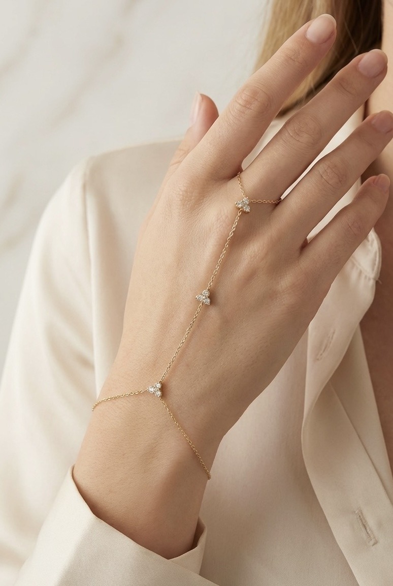 Mayorista Rouge Bonbons - Cadena de Mano de Acero Inoxidable con Strass