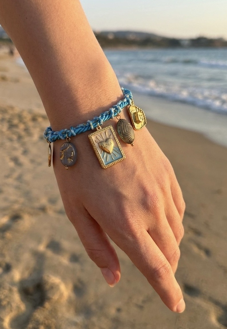 Grossista Rouge Bonbons - BRACCIALE CON CIONDOLI IN ACCIAIO INOSSIDABILE