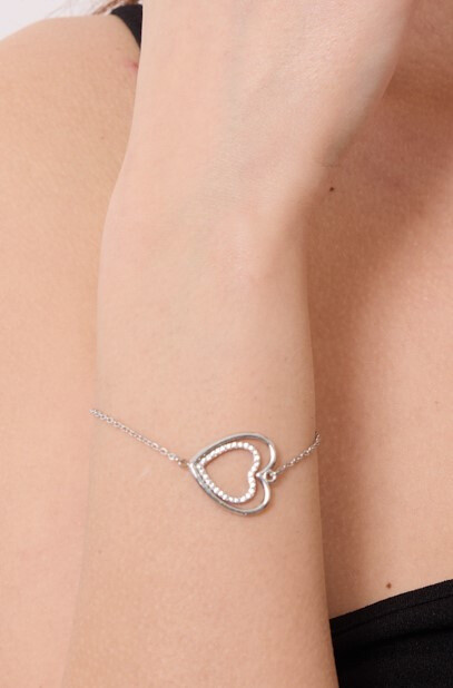 Wholesaler Rouge Bonbons - Stainless steel heart bracelet
