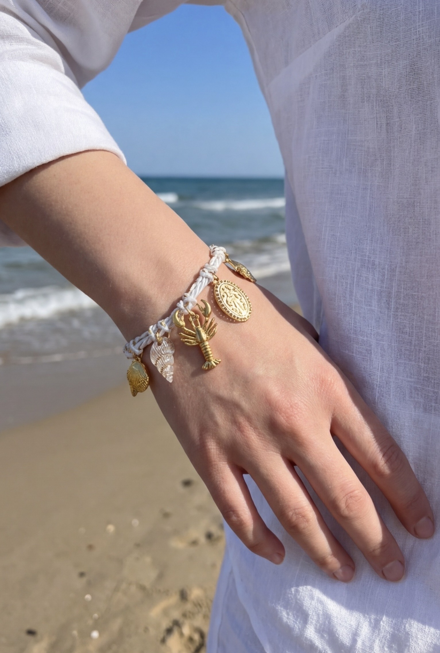 Grossista Rouge Bonbons - BRACCIALE CON CIONDOLI IN ACCIAIO INOSSIDABILE