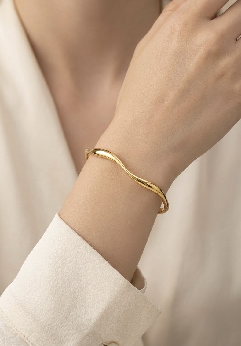 Grossista Rouge Bonbons - BRACCIALE RIGIDO REGOLABILE IN ACCIAIO INOSSIDABILE