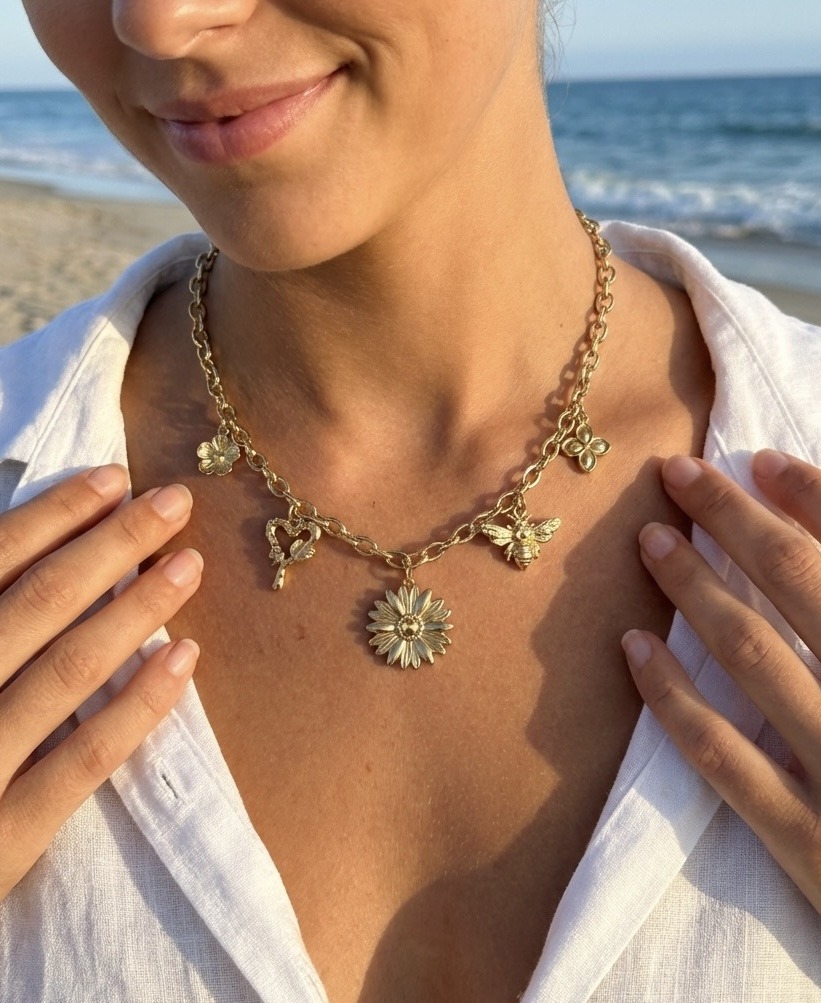 Grossiste Rouge Bonbons - COLLIER BRELOQUE EN ACIER INOXYDABLE