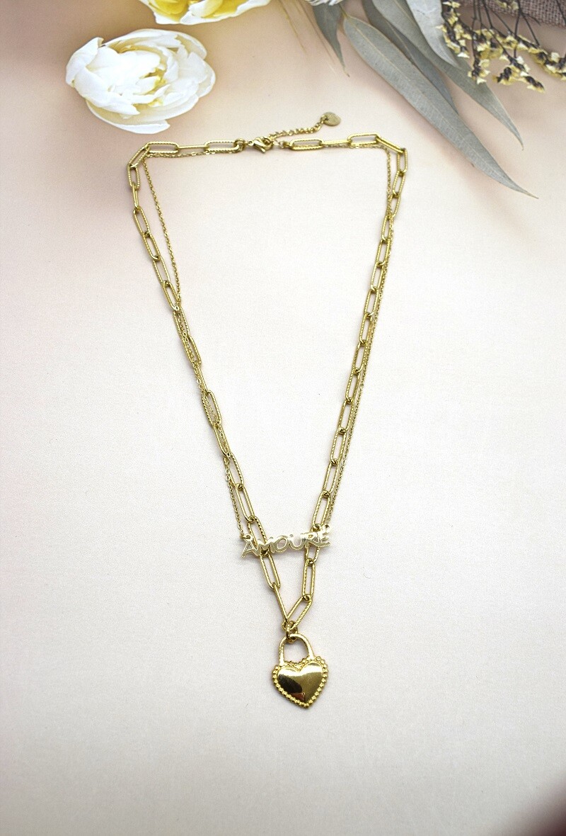 Grossiste Rouge Bonbons - COLLIER EN ACIER