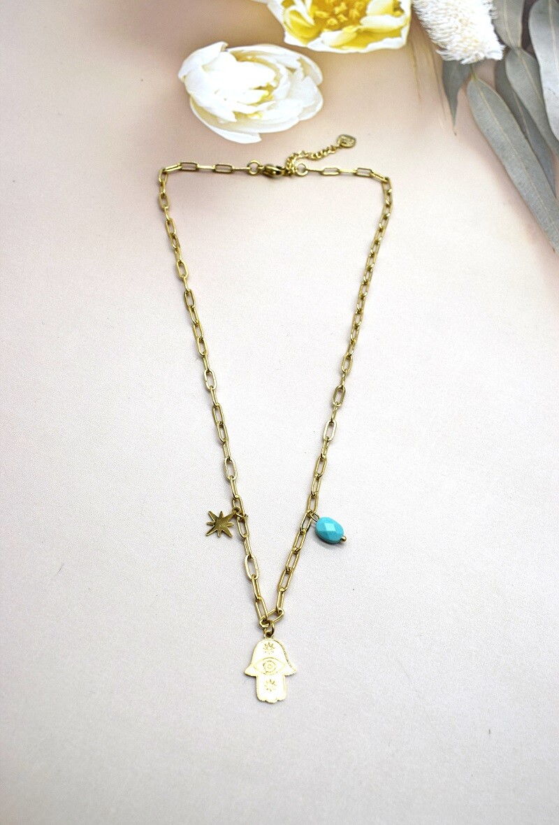 Grossiste Rouge Bonbons - COLLIER EN ACIER