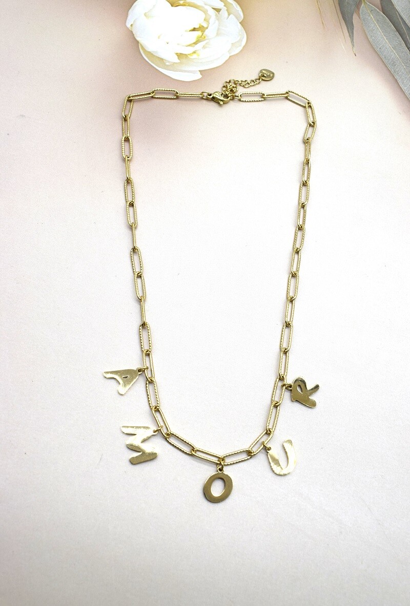 Grossiste Rouge Bonbons - COLLIER EN ACIER