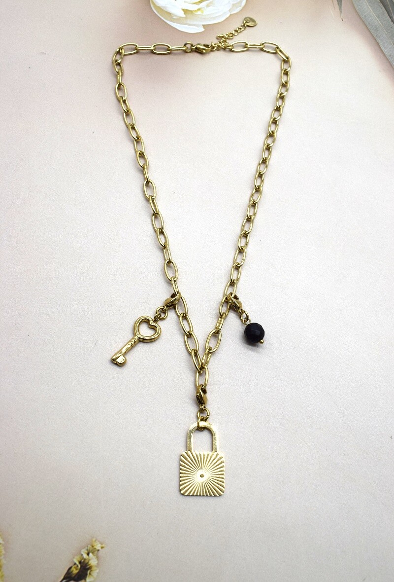 Grossiste Rouge Bonbons - COLLIER EN ACIER