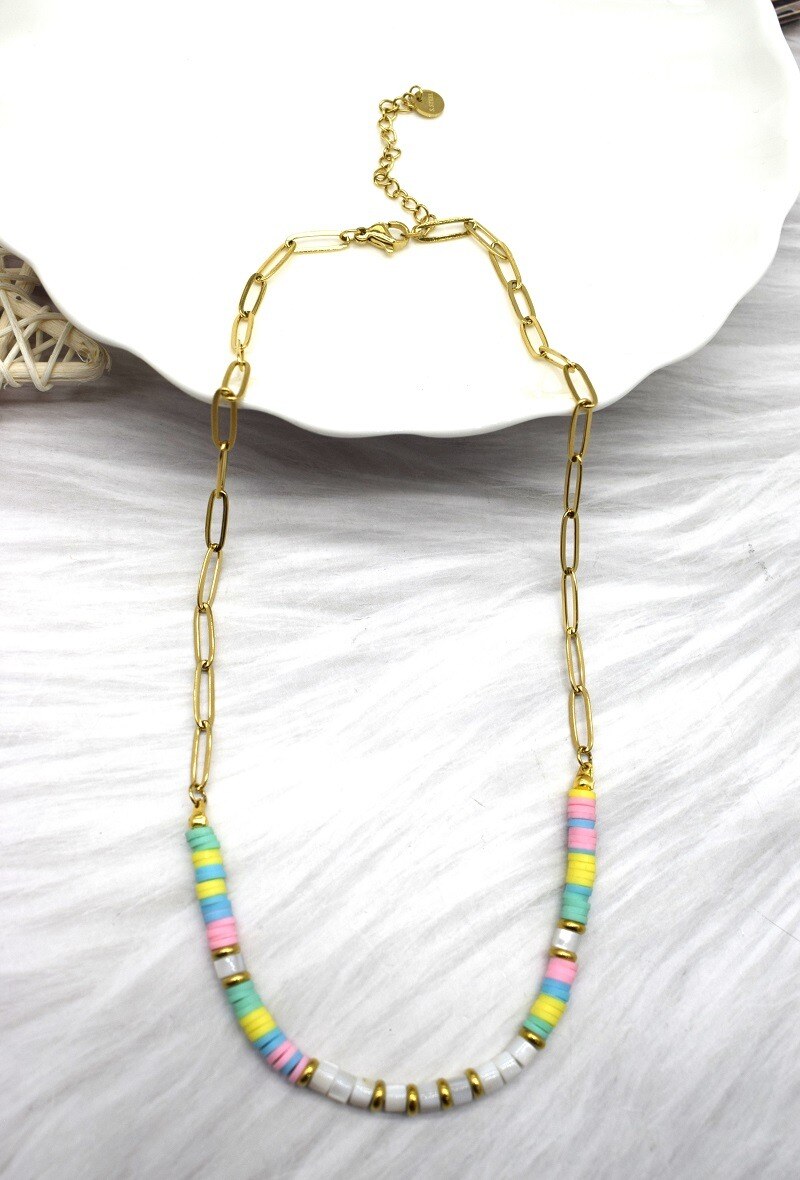 Grossiste Rouge Bonbons - COLLIER EN ACIER