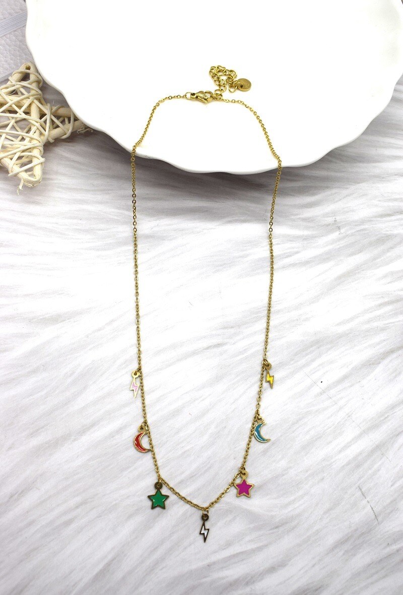 Grossiste Rouge Bonbons - COLLIER EN ACIER