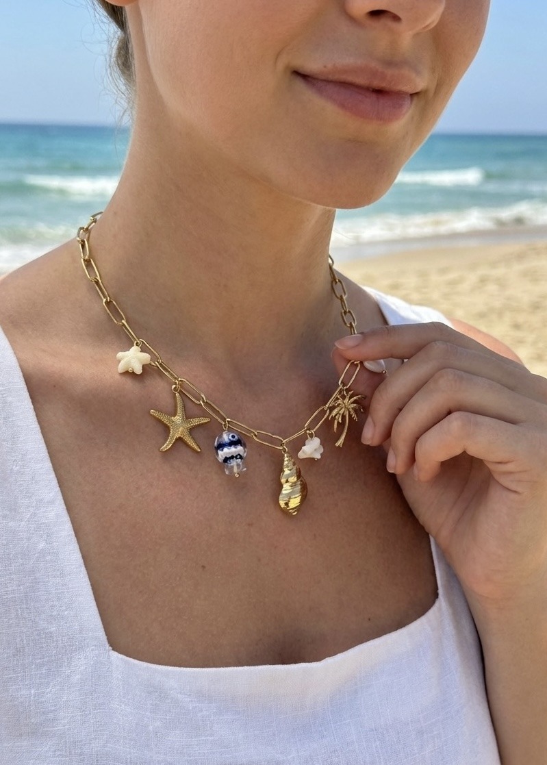 Grossista Rouge Bonbons - Collana con ciondoli in acciaio inossidabile