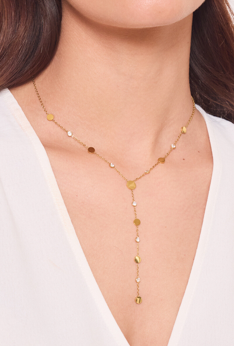 Wholesaler Rouge Bonbons - Y-SHAPED STAINLESS STEEL NECKLACE