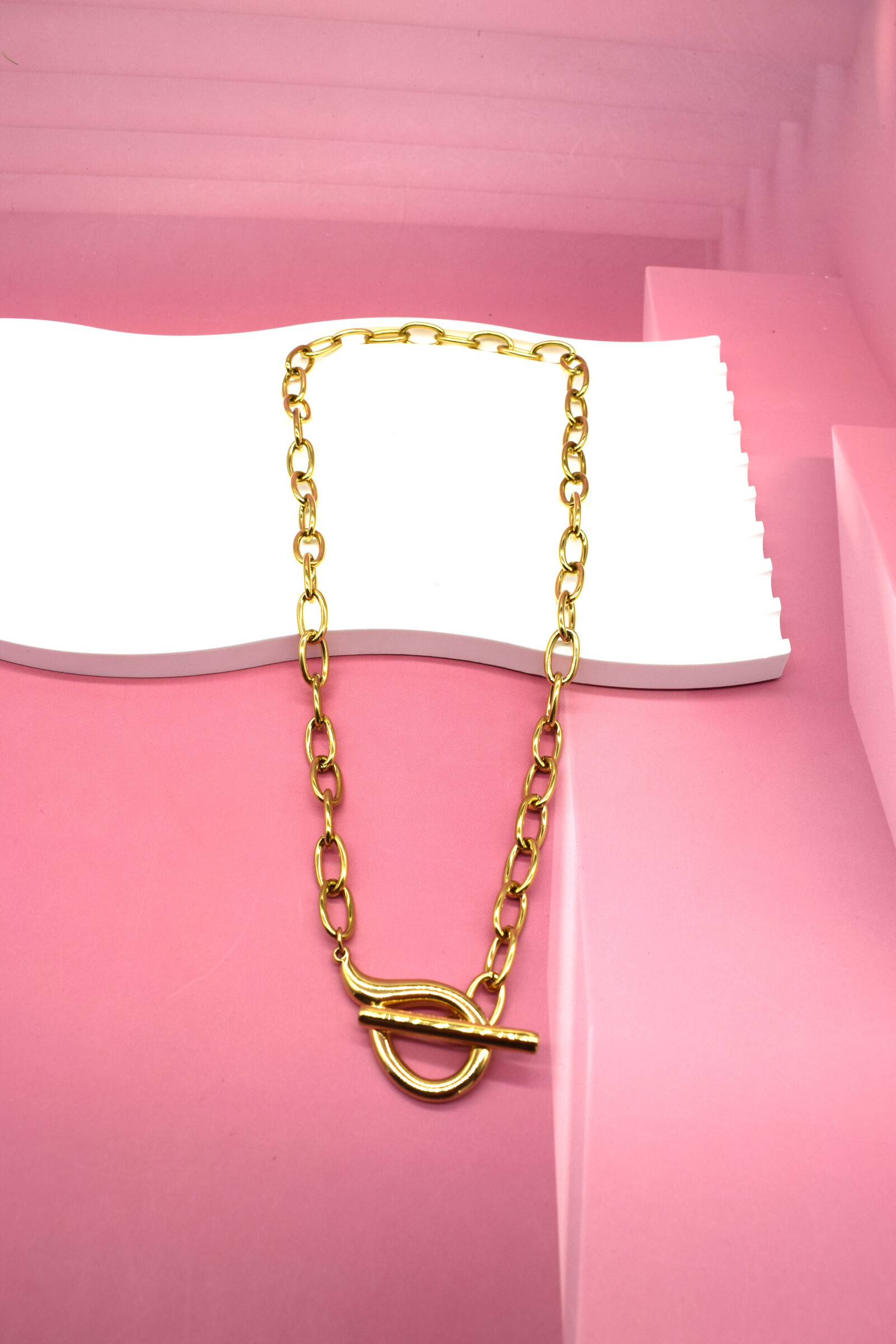 Wholesaler Rouge Bonbons - Big stainless steel necklace
