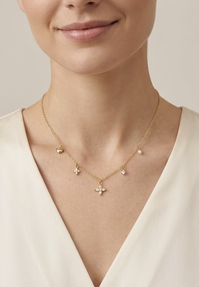 Grossista Rouge Bonbons - Collana con ciondolo in acciaio inossidabile