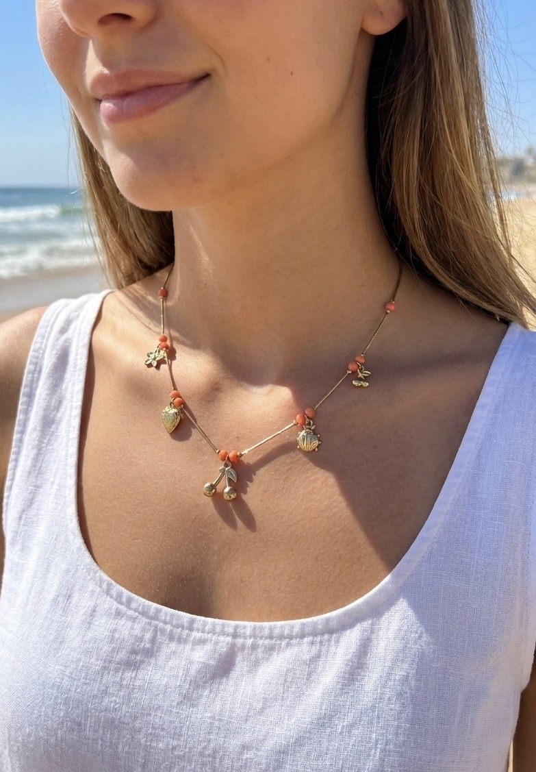 Mayorista Rouge Bonbons - Collar de Charms de Acero Inoxidable