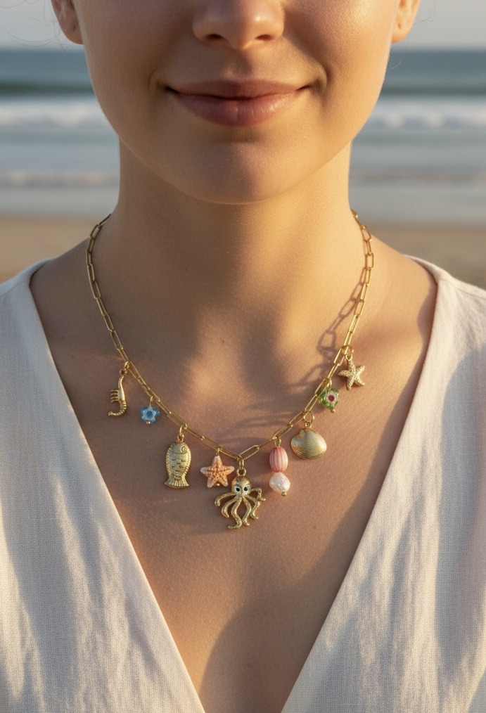 Grossista Rouge Bonbons - Collana con ciondolo in acciaio inossidabile