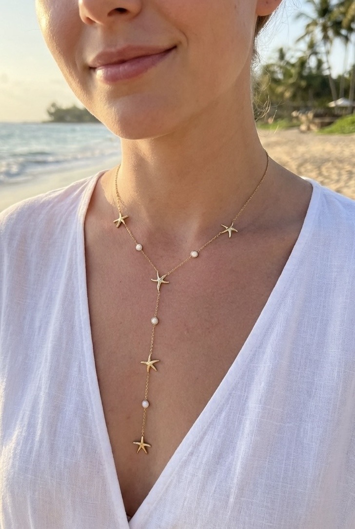 Grossista Rouge Bonbons - COLLANA Y STELLA MARINA IN ACCIAIO INOX