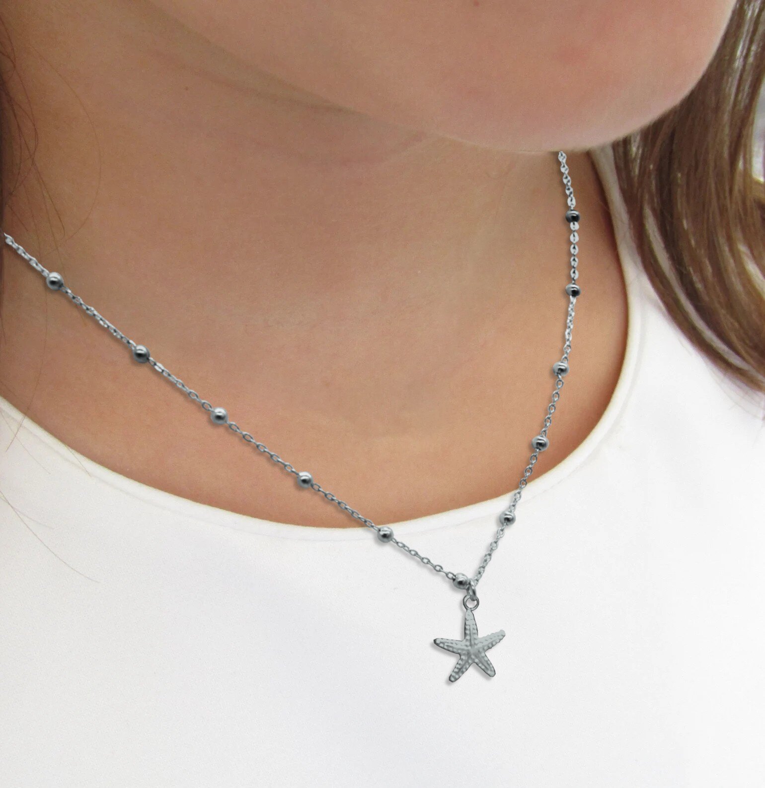 Grossiste Rouge Bonbons - COLLIER ENFANT EN ACIER INOXYDABLE