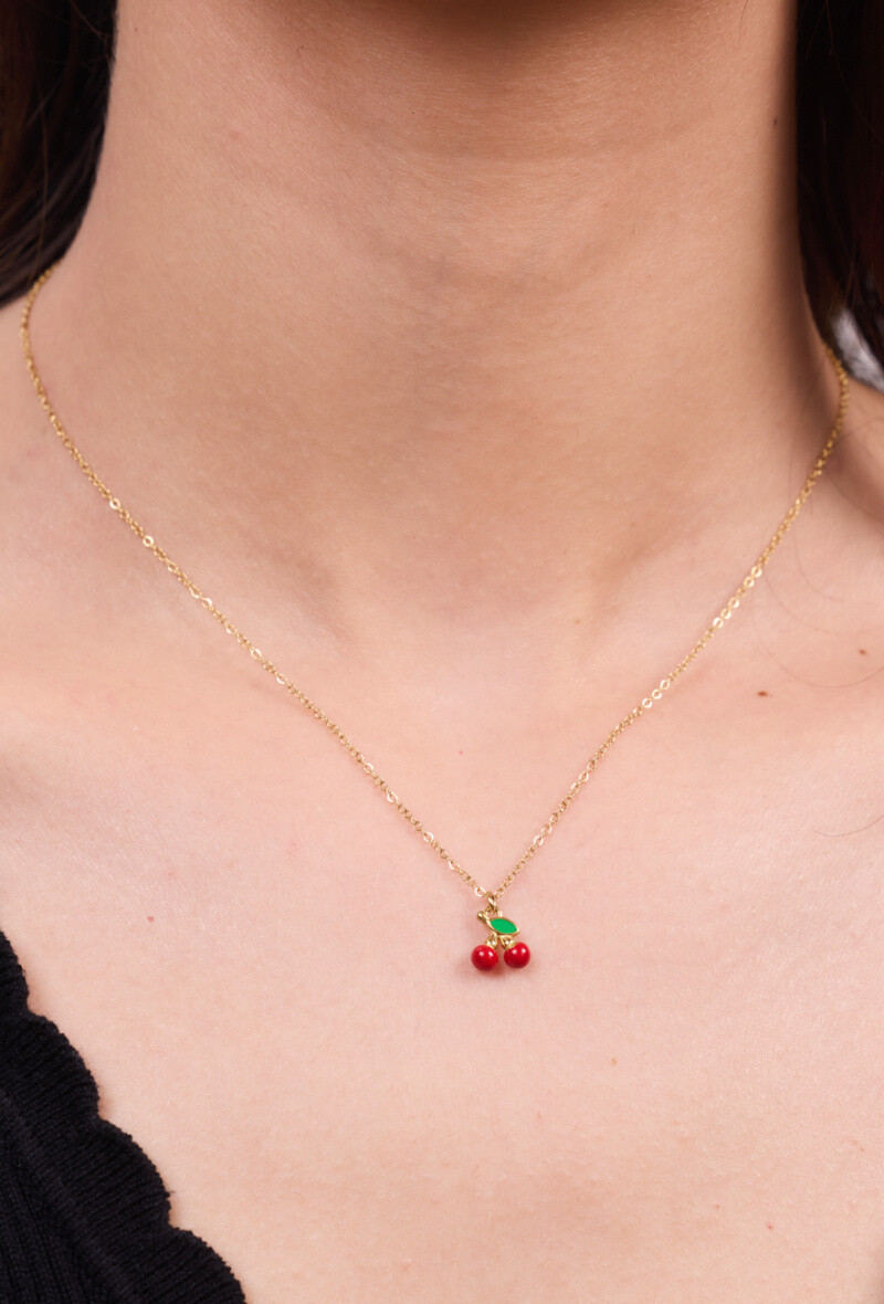 Großhändler Rouge Bonbons - Kirschkette aus Edelstahl