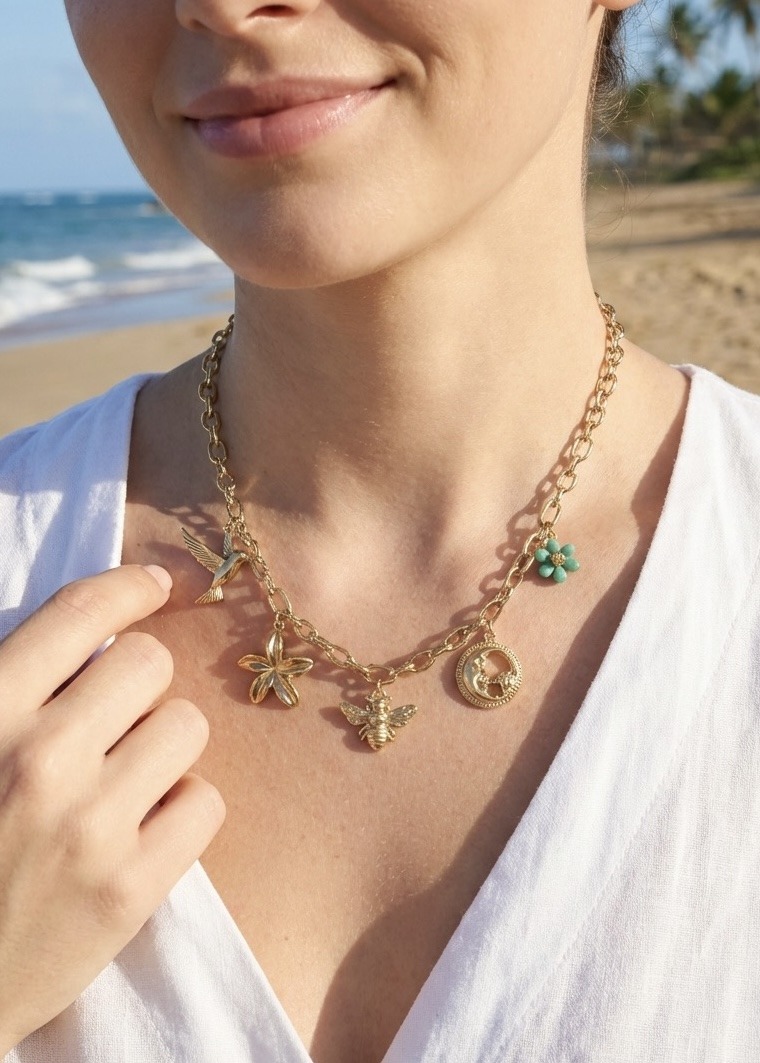 Grossista Rouge Bonbons - Collana con Ciondolo in Acciaio Inossidabile