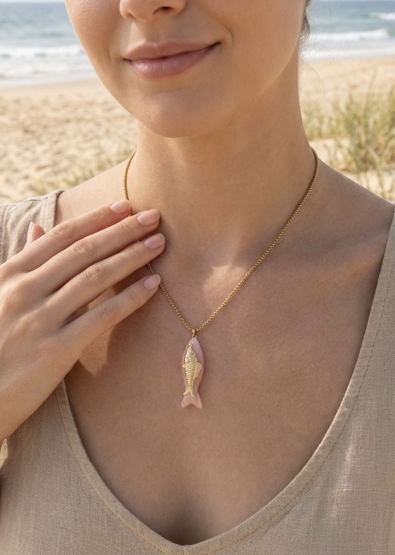 Grossista Rouge Bonbons - COLLANA PESCE IN ACCIAIO INOX