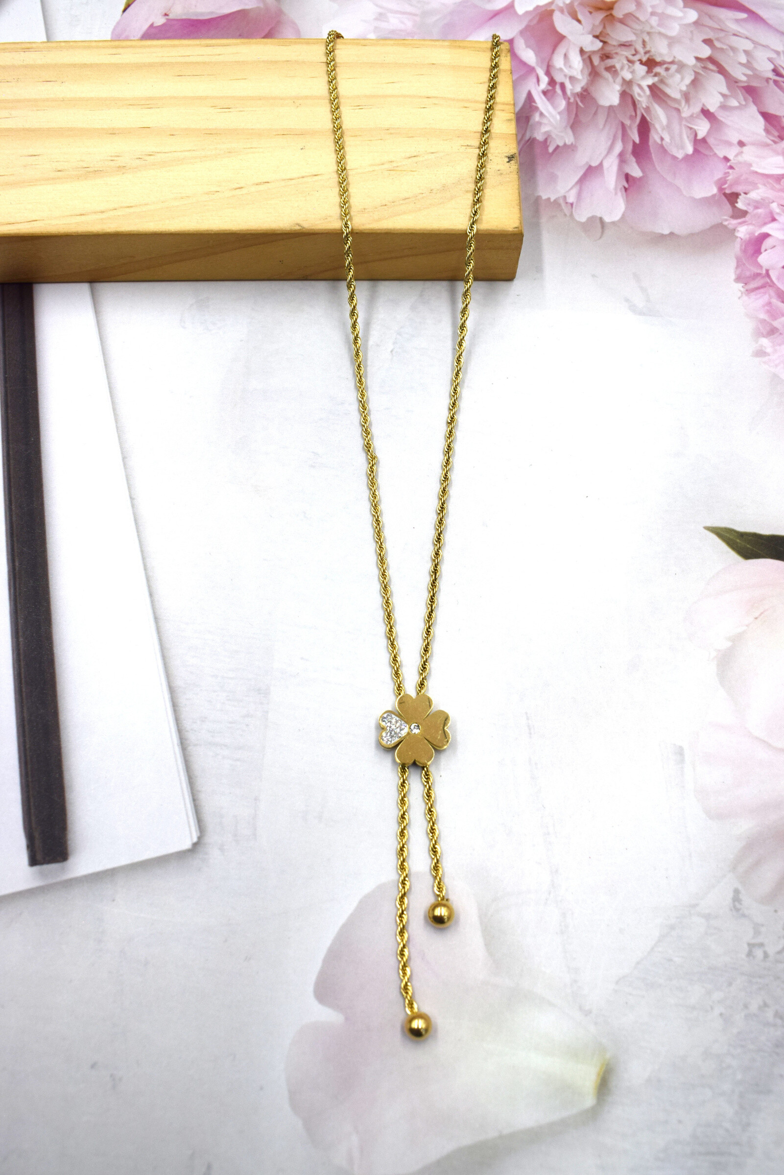 Wholesaler Rouge Bonbons - Four stainless steel clover necklace