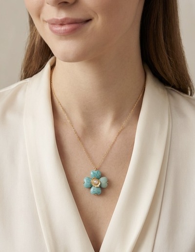 Wholesaler Rouge Bonbons - Stainless Steel Flower Necklace Wholesaler Rouge Bonbons - Stainless Steel Flower Necklace