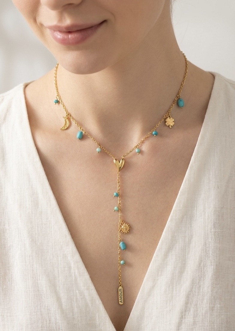 Mayorista Rouge Bonbons - Collar de Encanto de Acero Inoxidable