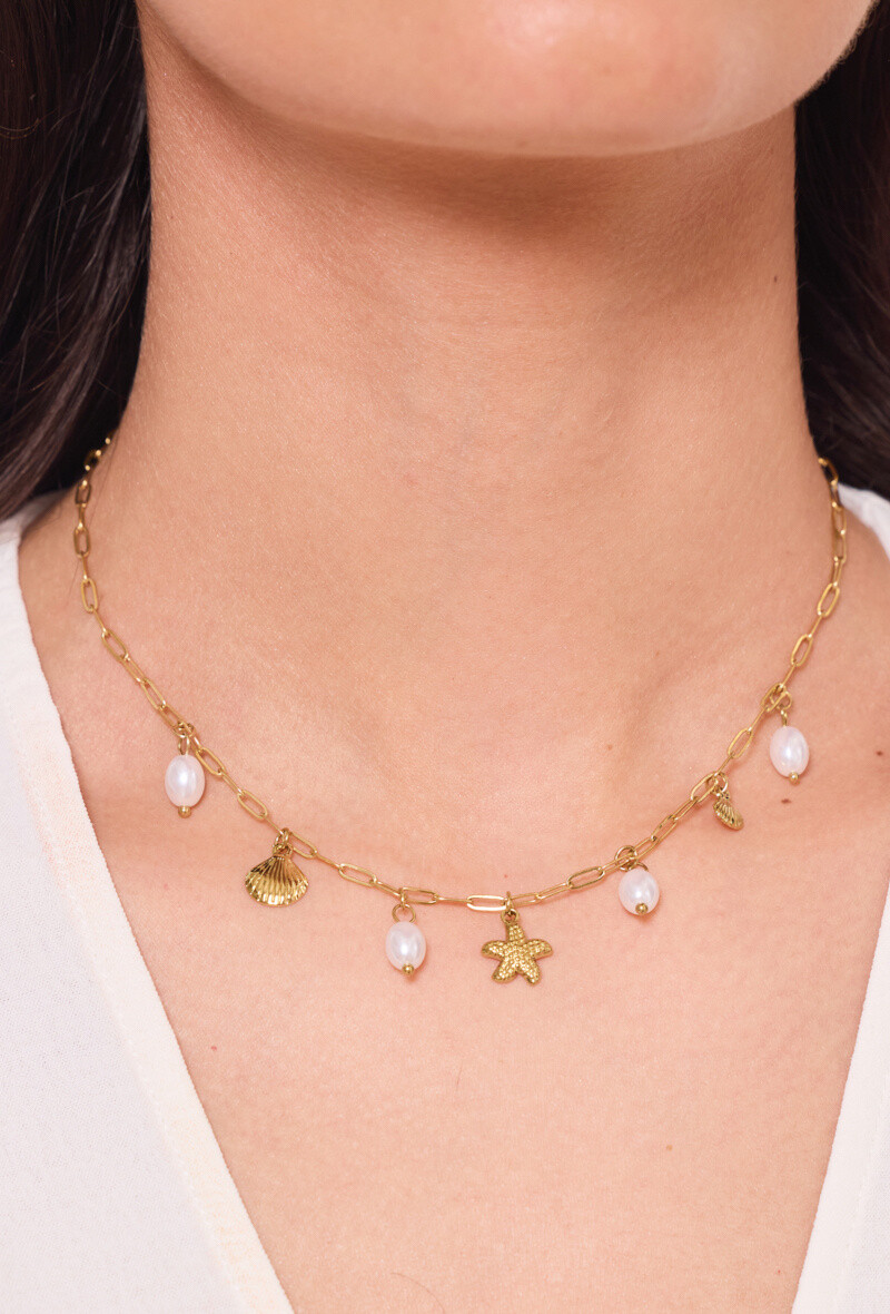 Grossiste Rouge Bonbons - COLLIER EN ACIER INOXYDABLE