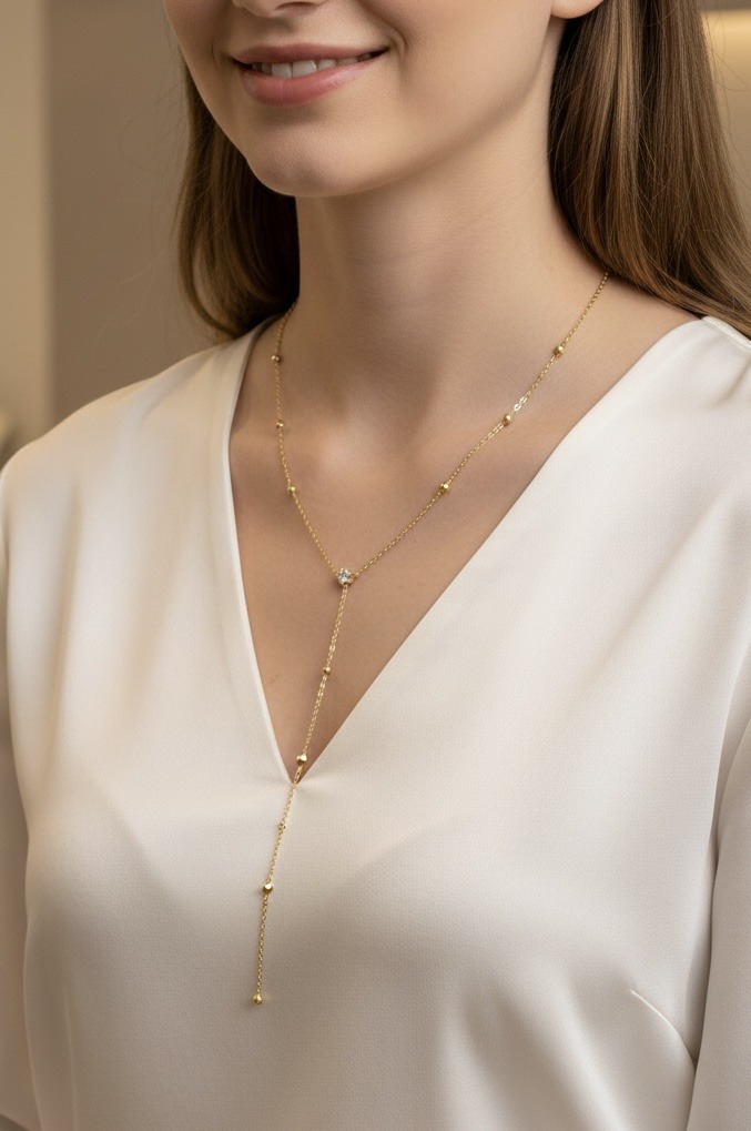 Grossista Rouge Bonbons - COLLANA Y IN ACCIAIO INOX