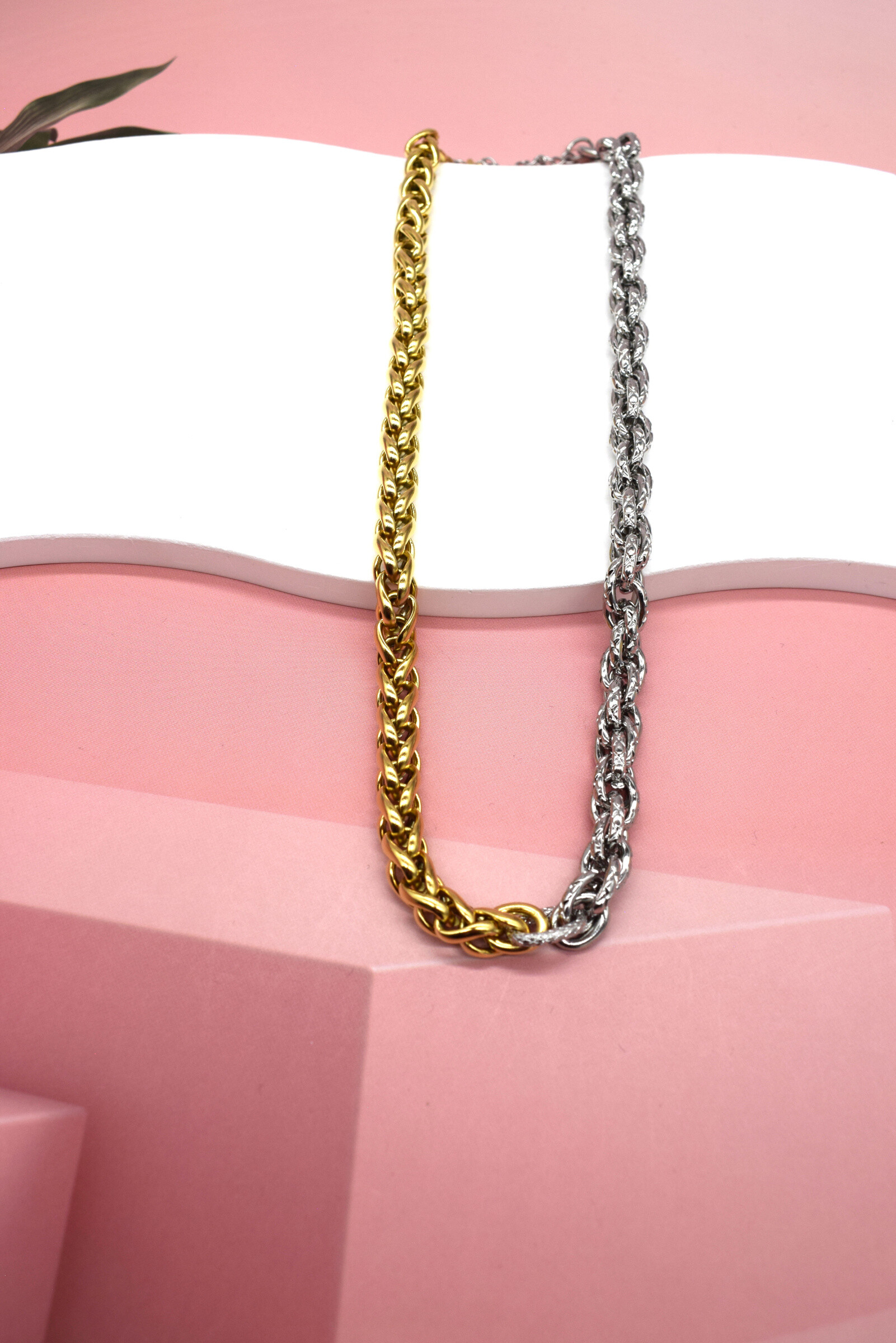 Grossiste Rouge Bonbons - Collier maillon en acier inoxydable