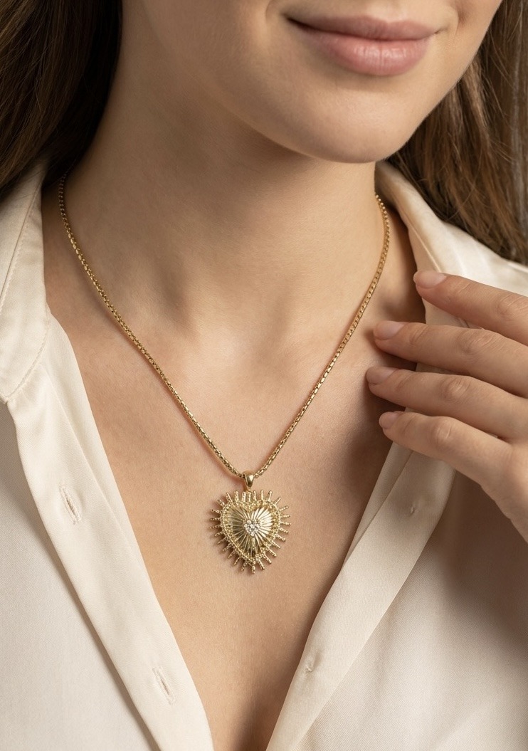 Grossista Rouge Bonbons - Collana Cuore in Acciaio Inossidabile