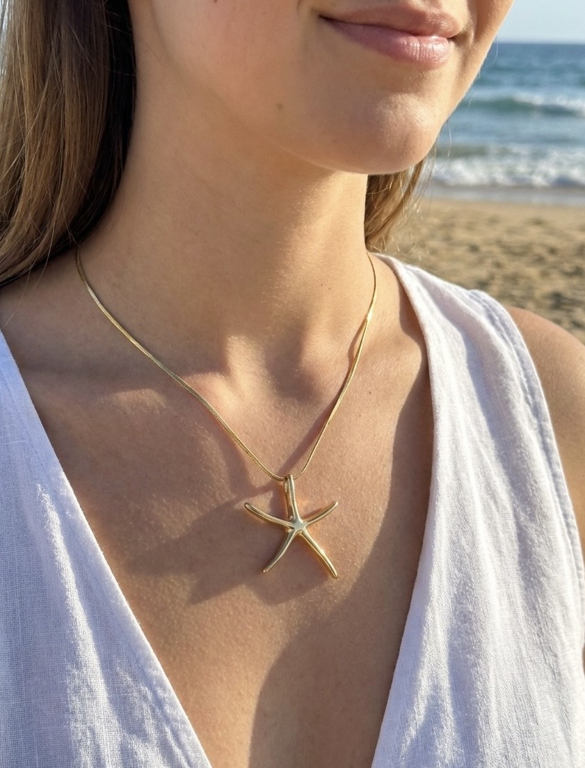 Mayorista Rouge Bonbons - Collar de Estrella de Mar de Acero Inoxidable