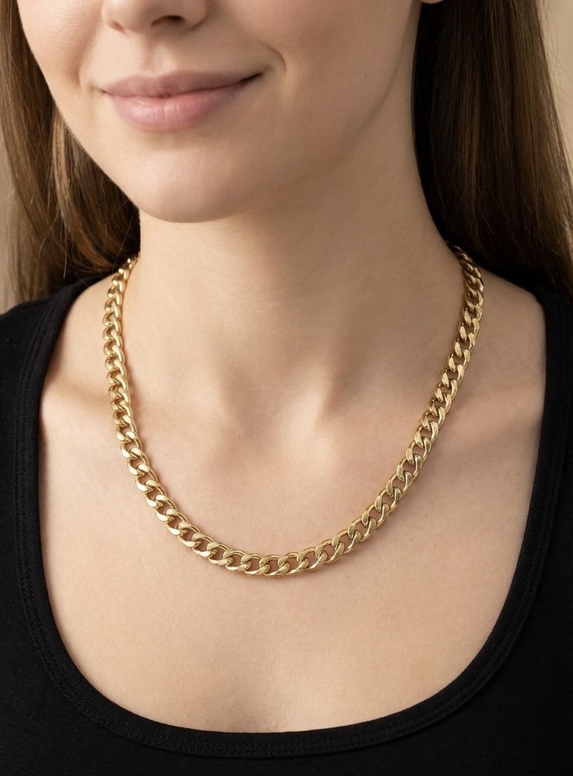 Grossista Rouge Bonbons - COLLANA A MAGLIE IN ACCIAIO INOX