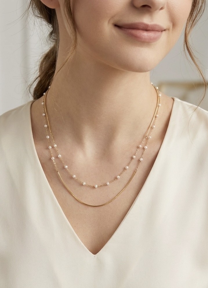 Mayorista Rouge Bonbons - Collar Largo de Acero Inoxidable