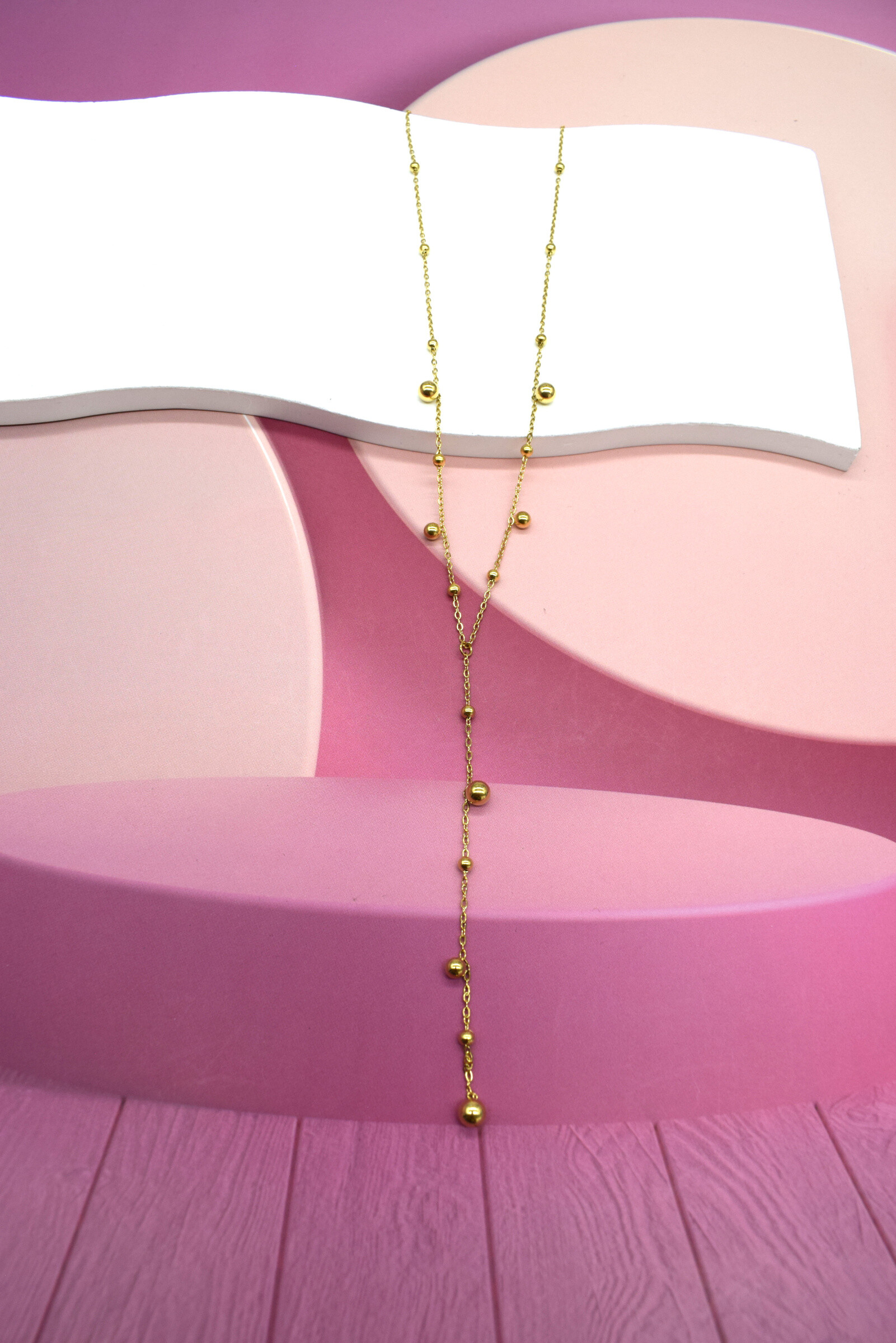 Wholesaler Rouge Bonbons - STAINLESS STEEL BALL NECKLACE