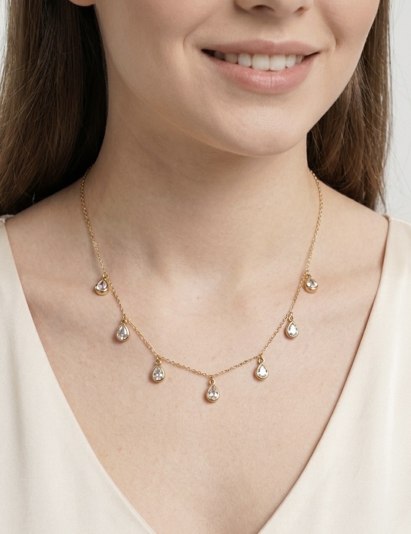 Mayorista Rouge Bonbons - Collar de lágrima de acero inoxidable