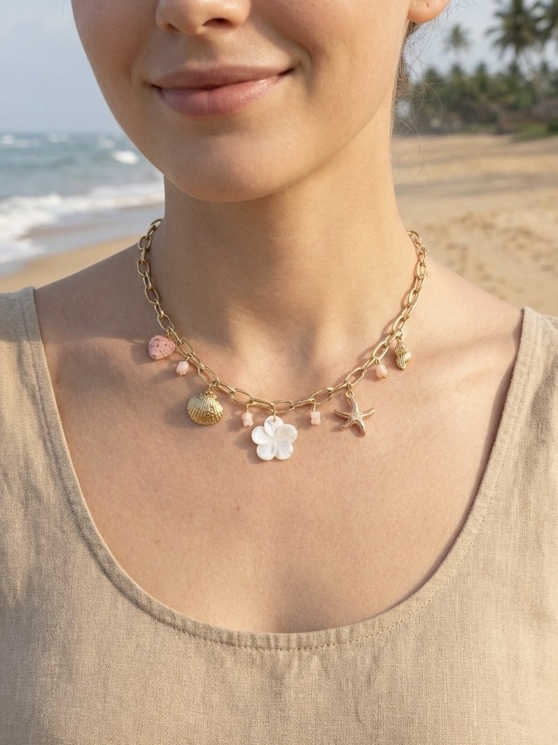 Grossista Rouge Bonbons - Collana con ciondolo in acciaio inossidabile