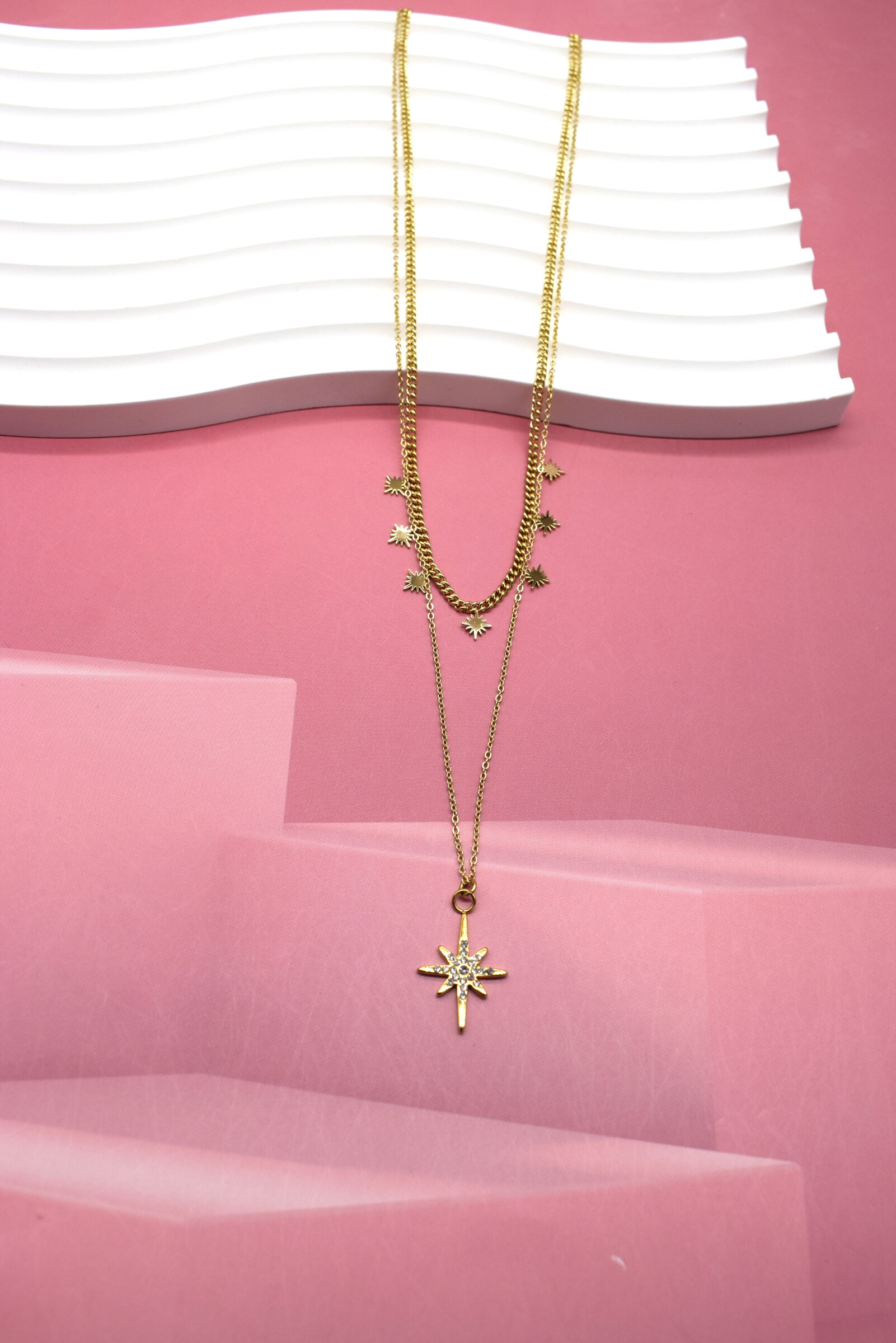 Wholesaler Rouge Bonbons - Stainless steel star necklace
